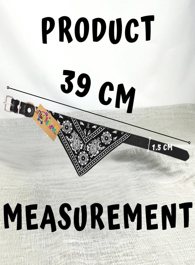 Western Era Stylish Dog Collar Scarf - Adjustable & Comfortable Pet Accessory for Dogs & Cats, Trendy Bandana Style, Soft Fabric, Perfect Special Occasions, Washable Design (Black) - Image 4